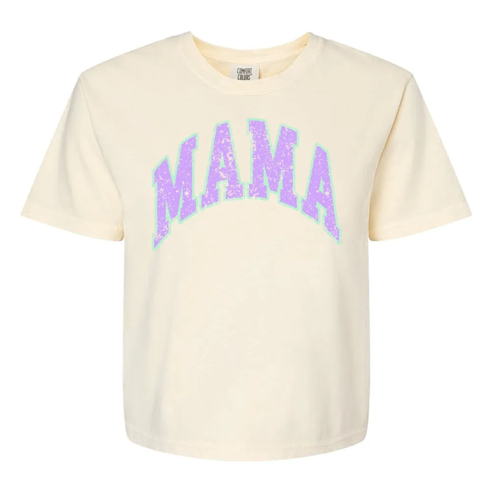 'Distressed Varsity Mama' Boxy T-Shirt