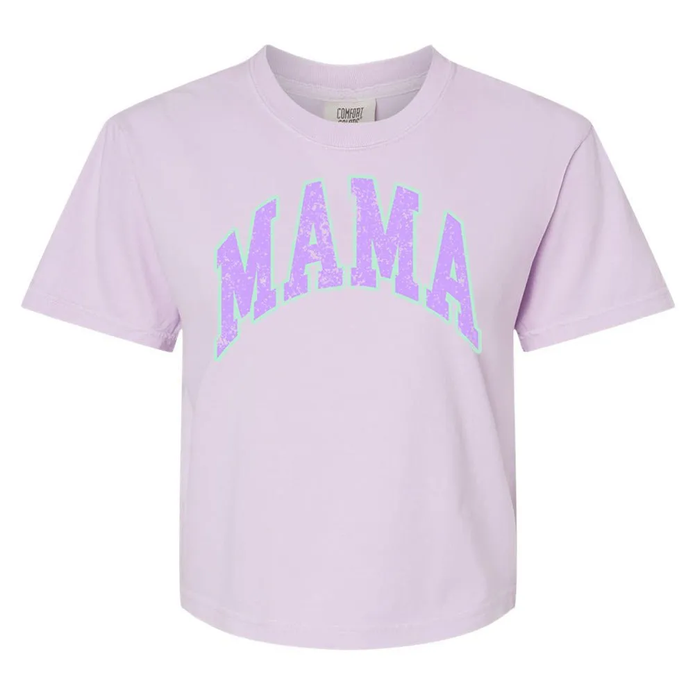 'Distressed Varsity Mama' Boxy T-Shirt