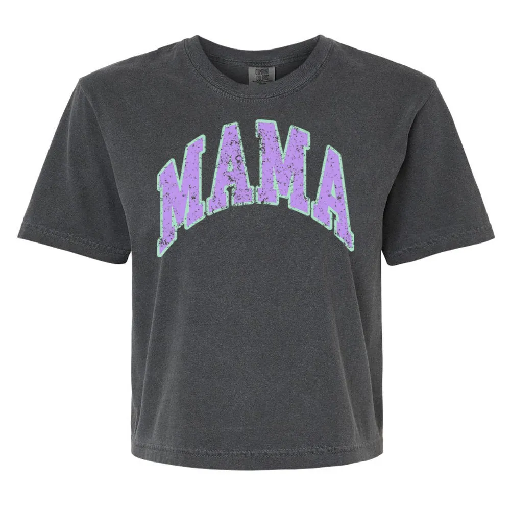 'Distressed Varsity Mama' Boxy T-Shirt