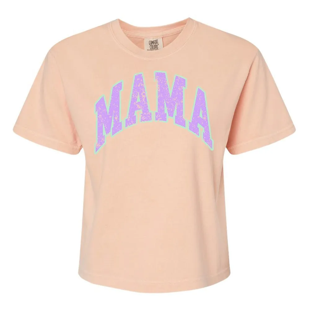 'Distressed Varsity Mama' Boxy T-Shirt