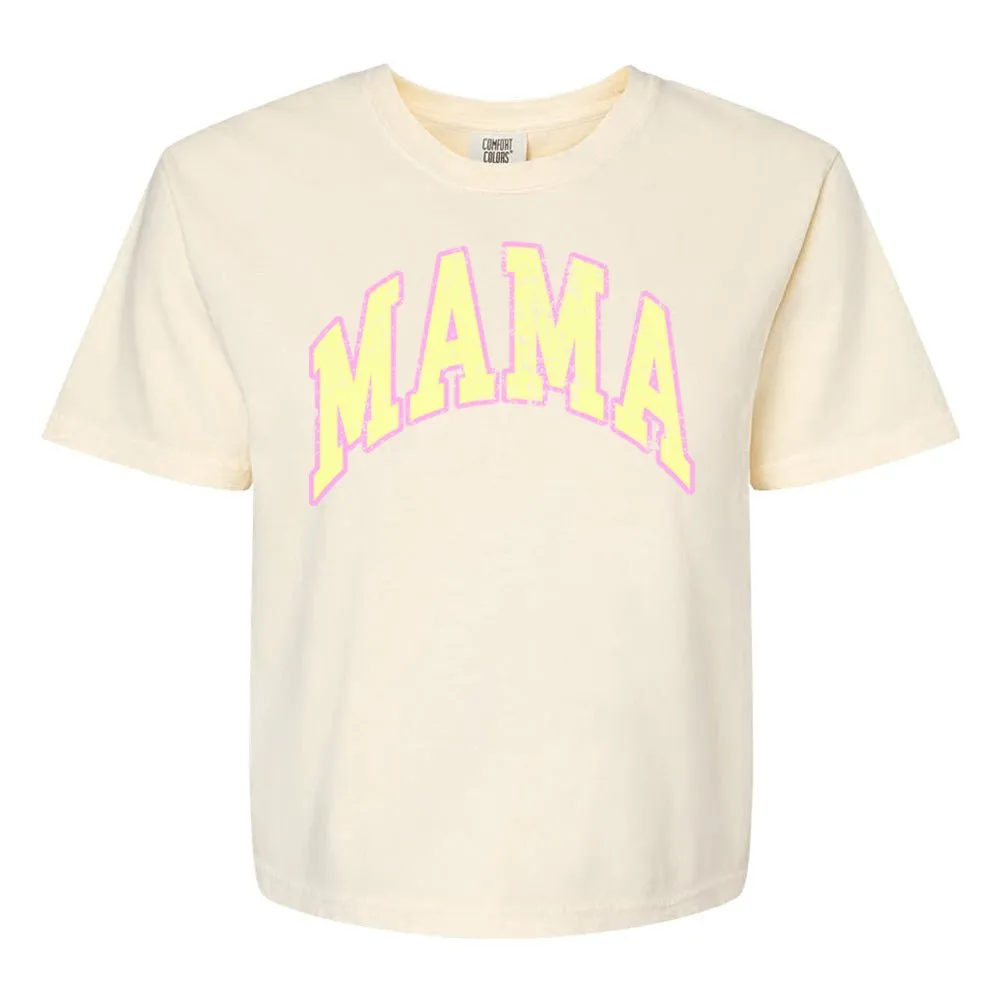 'Distressed Varsity Mama' Boxy T-Shirt