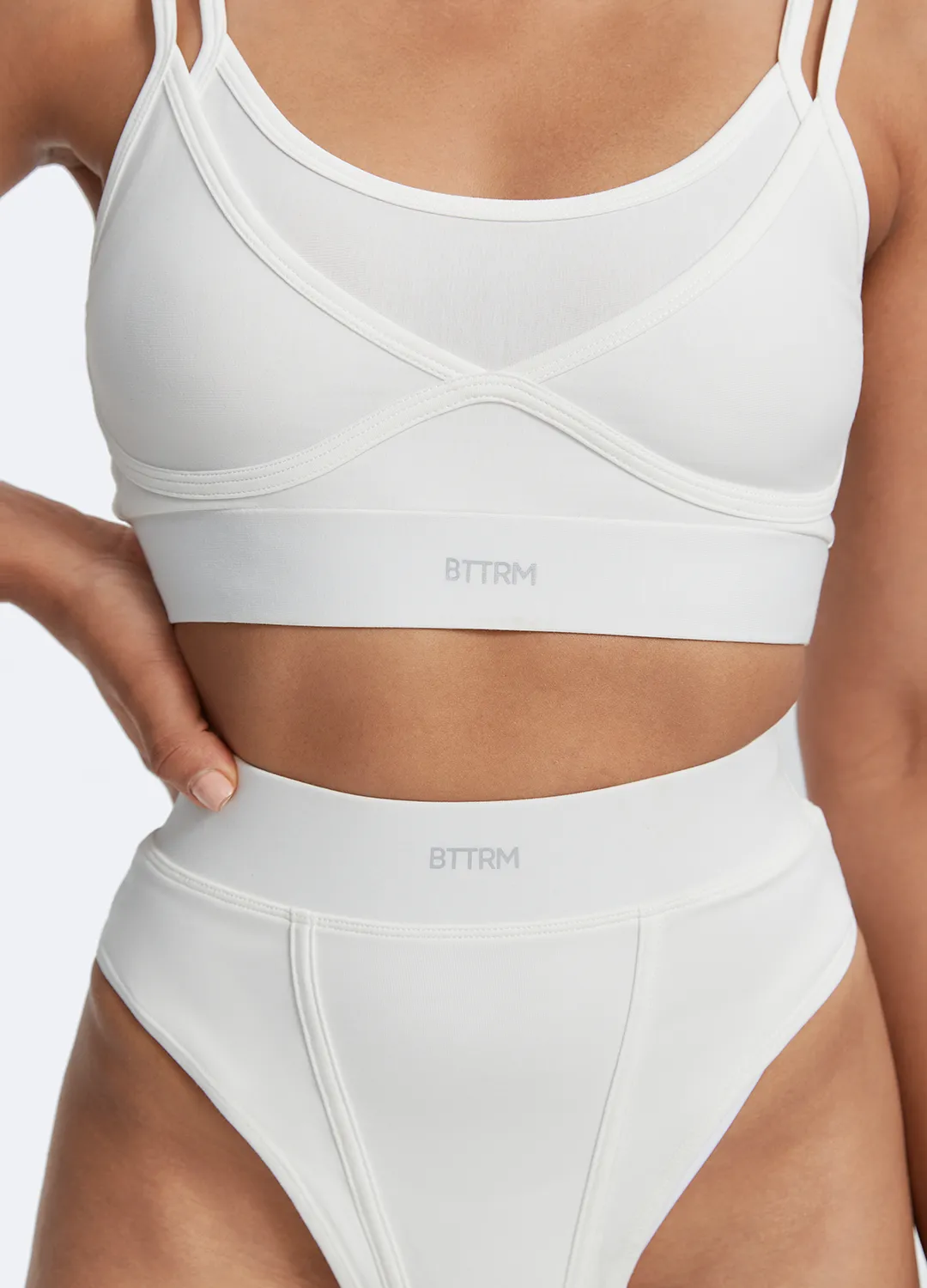 Double-Strap Cotton Bralette & High-Rise Cotton Briefs Set