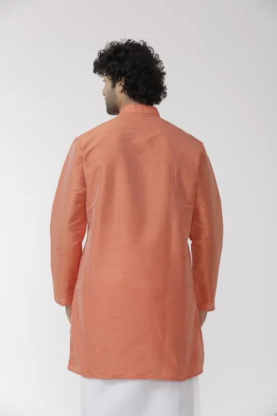 Ethnix - Orange Long Kurta for Men | Uathayam