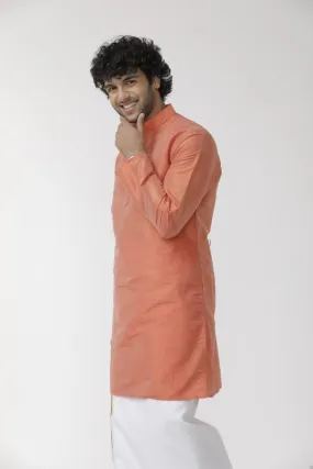 Ethnix - Orange Long Kurta for Men | Uathayam