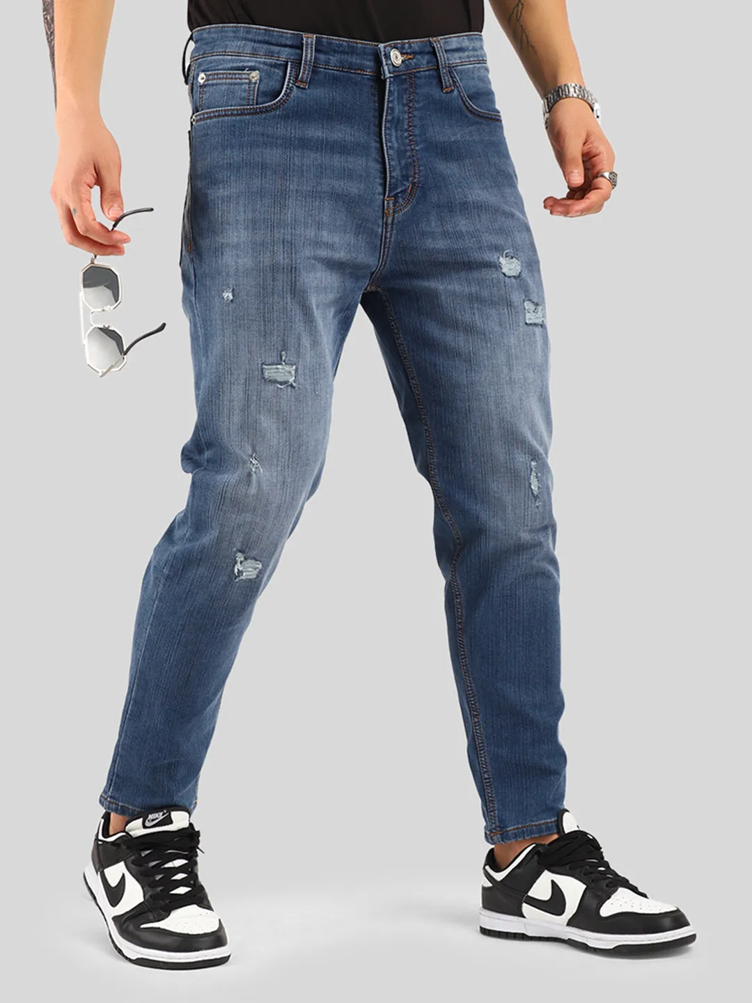 Greed Blue Ankle Fit Jeans