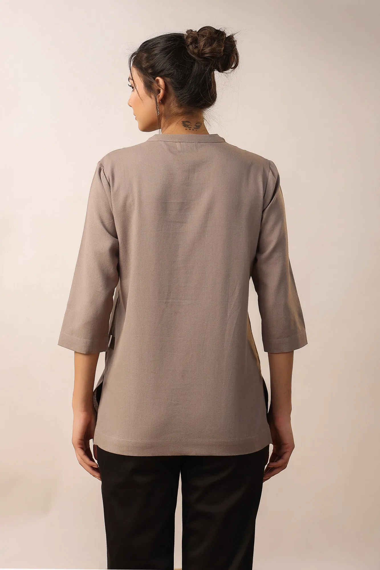 Greige Cotton Top