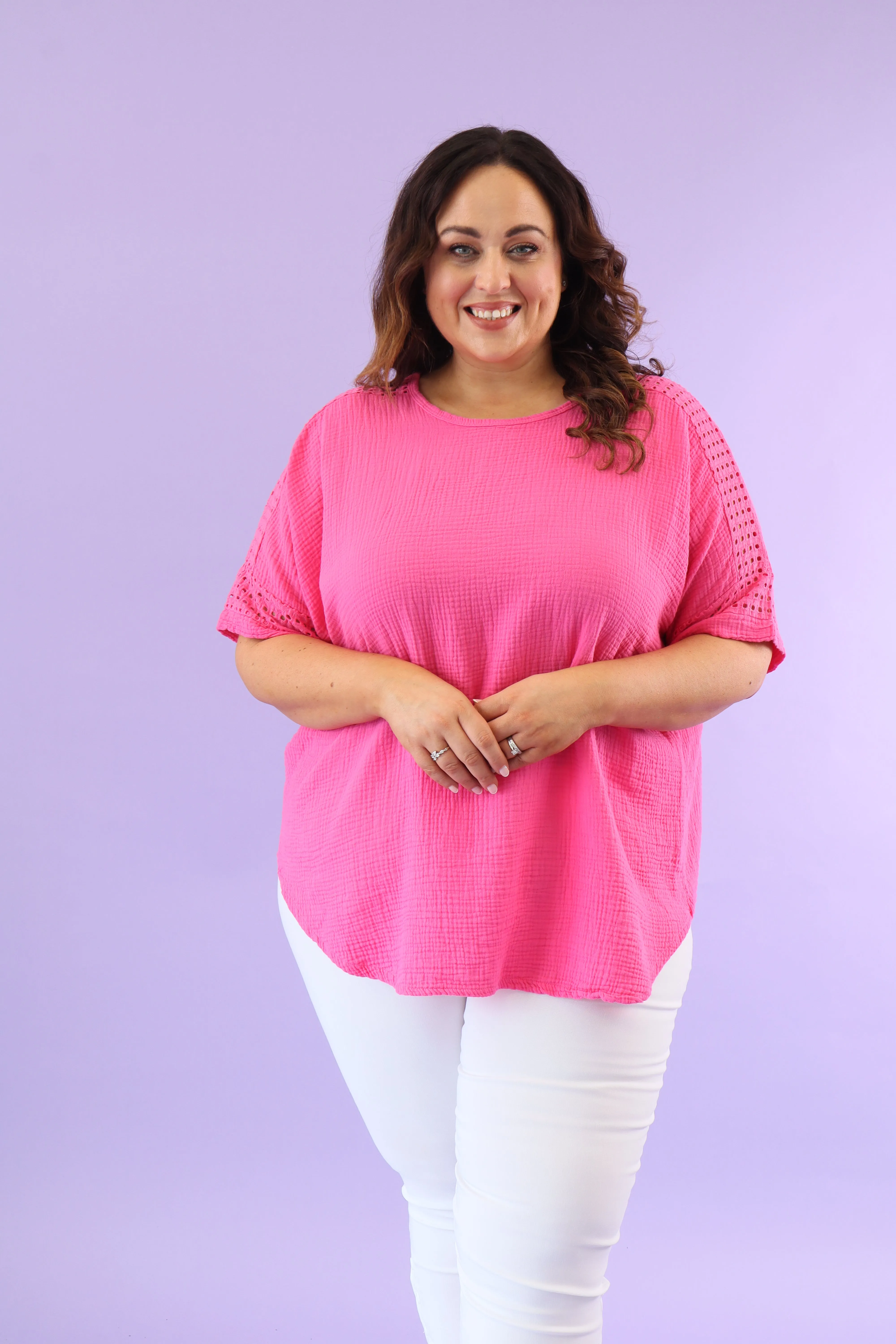 Hana Cotton Blouse in Pink