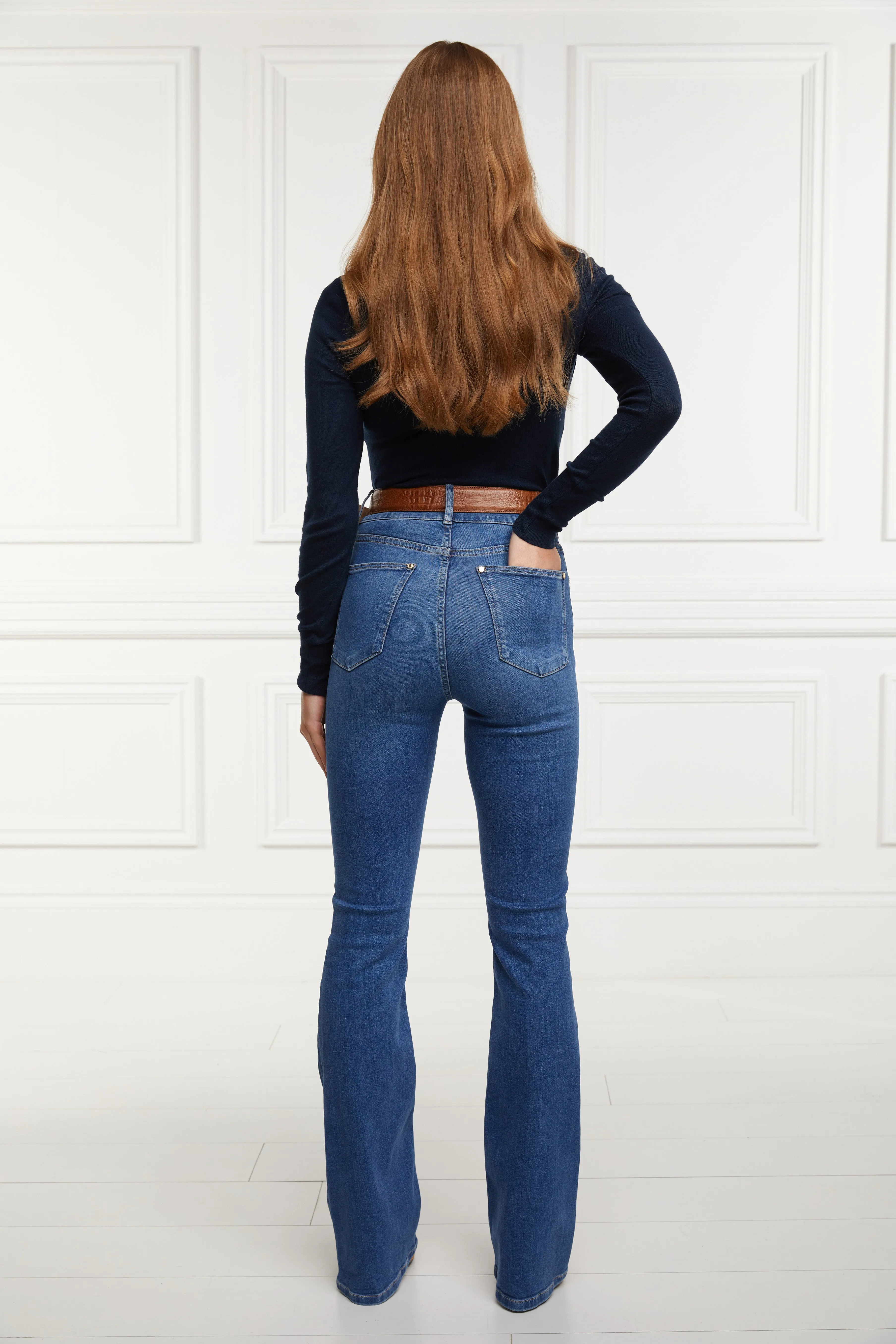 High Rise Flared Jean (Denim)