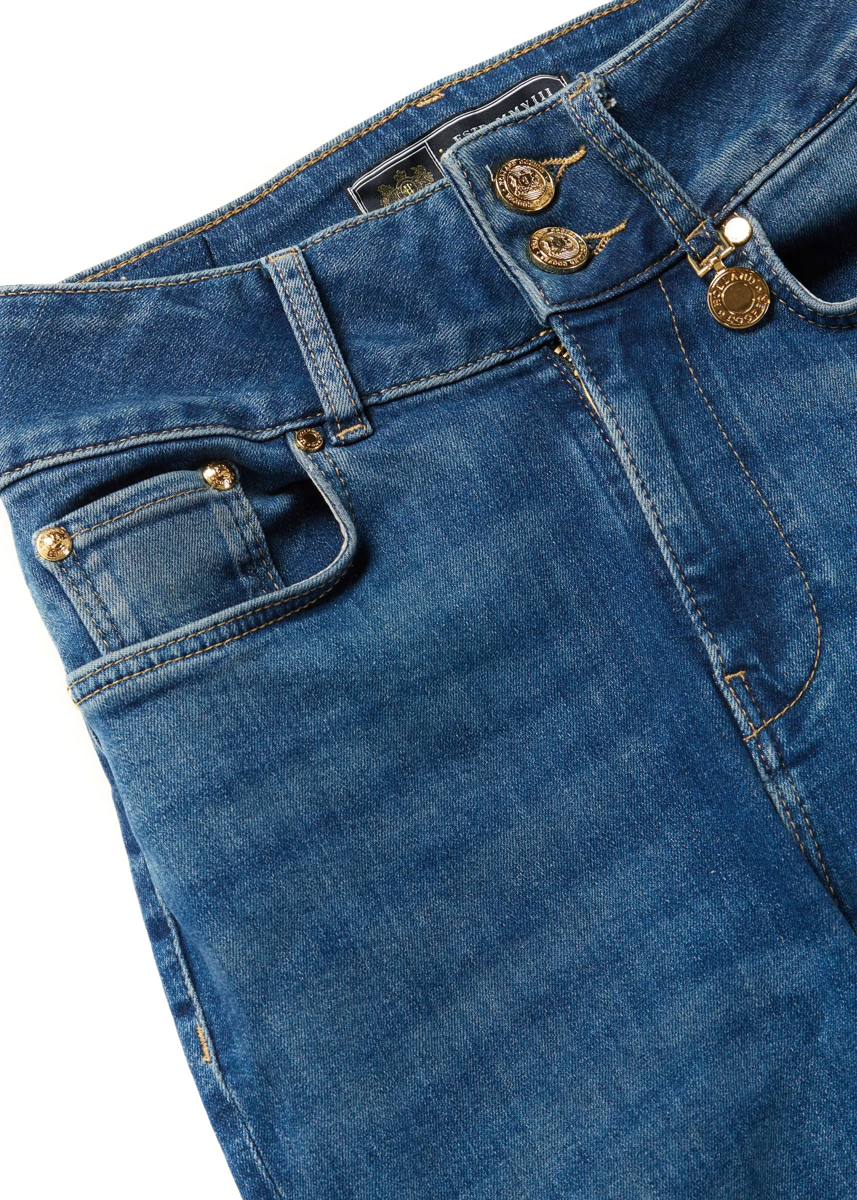 High Rise Flared Jean (Denim)