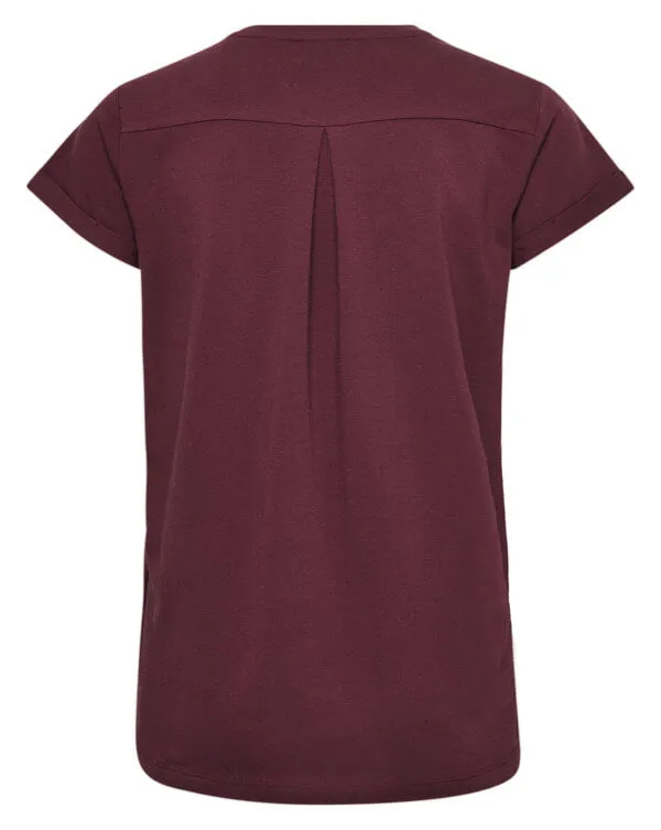 Isobella Women Cotton Red T-Shirt