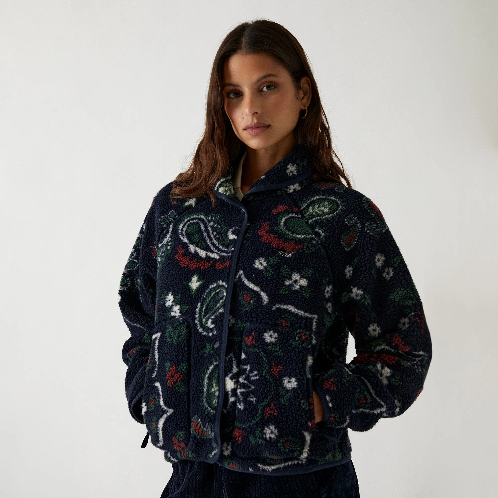 Kith Women Grayson Paisley Jacquard Sherpa - Nocturnal