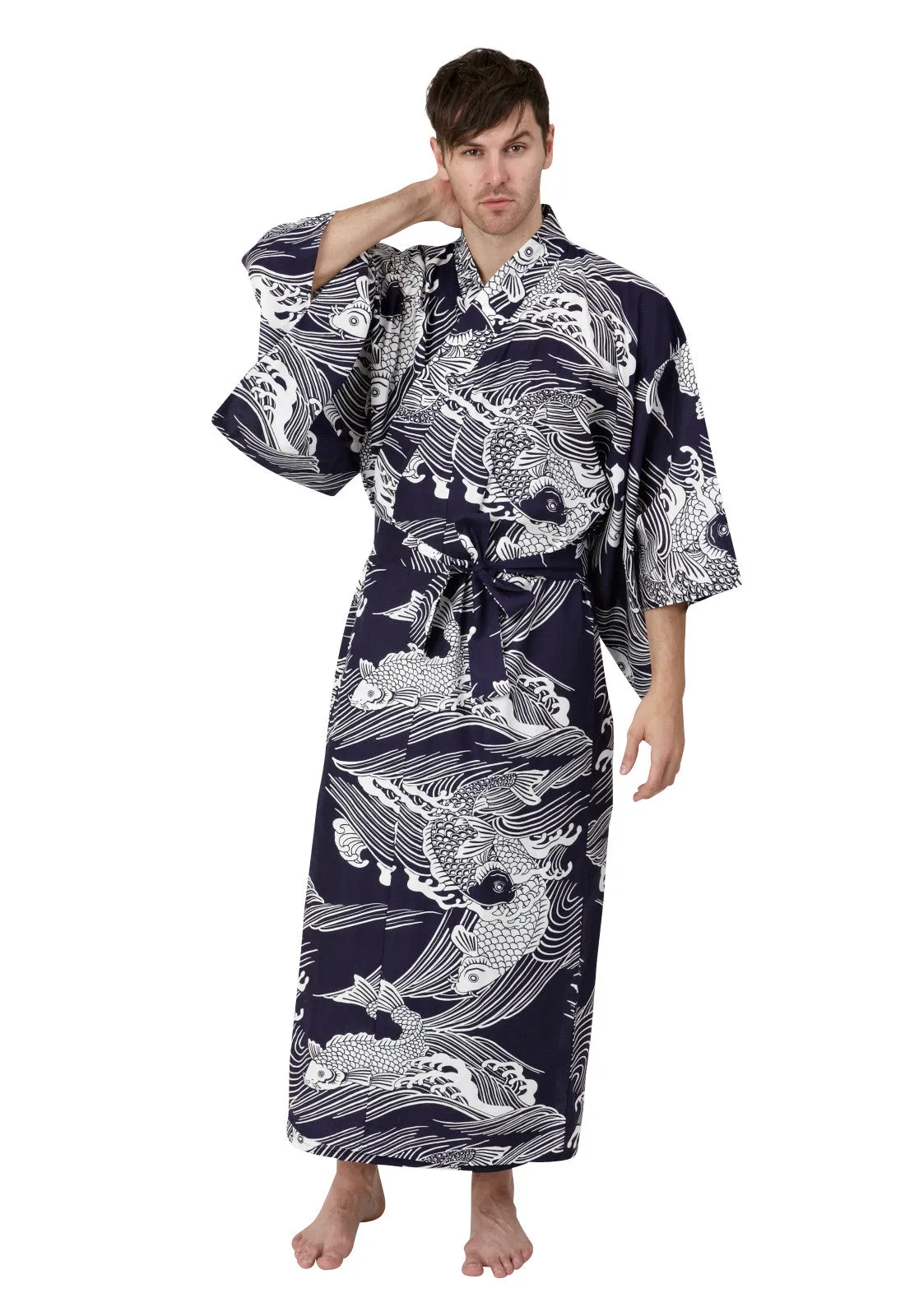 Koi Long Cotton Kimono