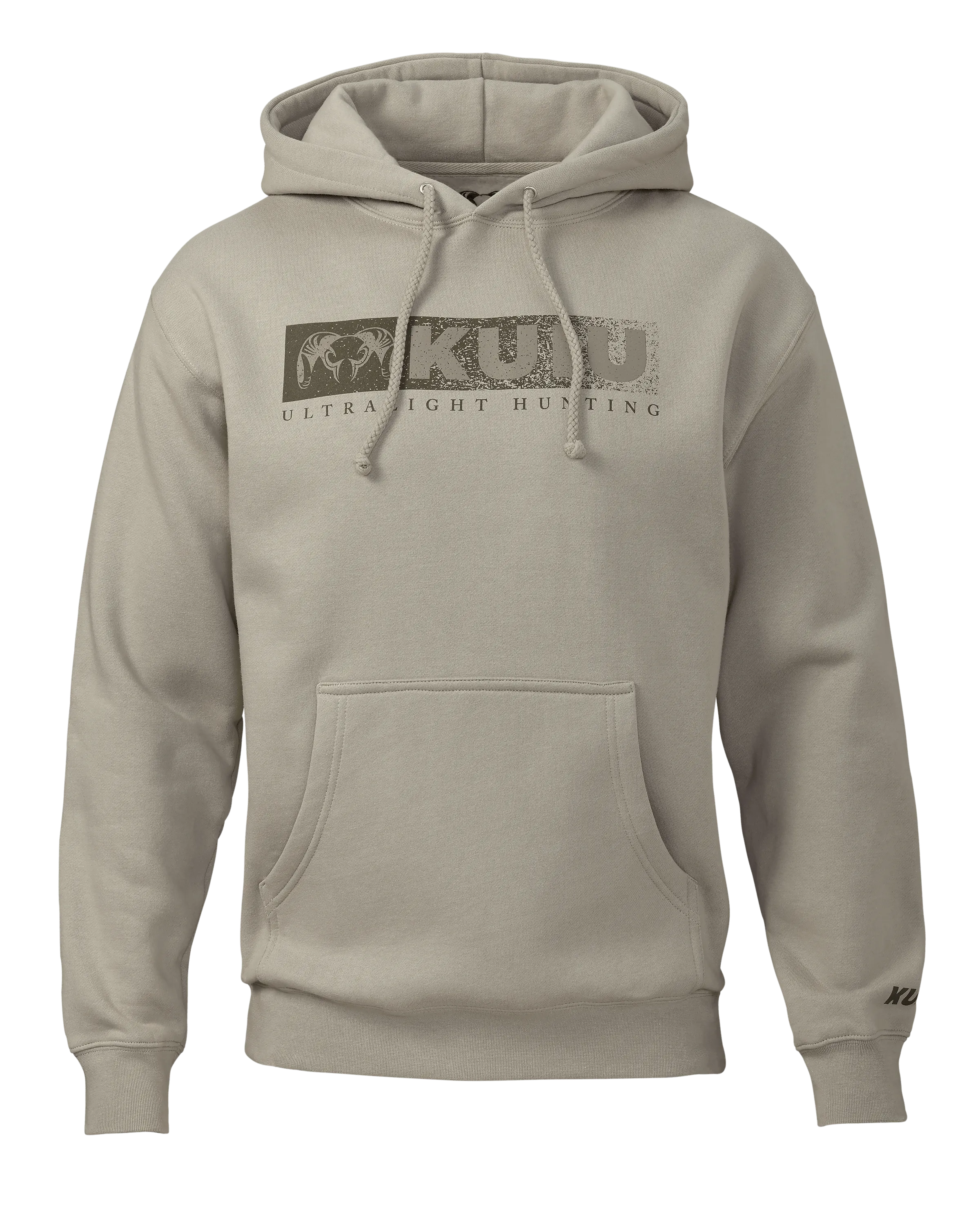 KUIU Distressed Logo Hoodie | Cement