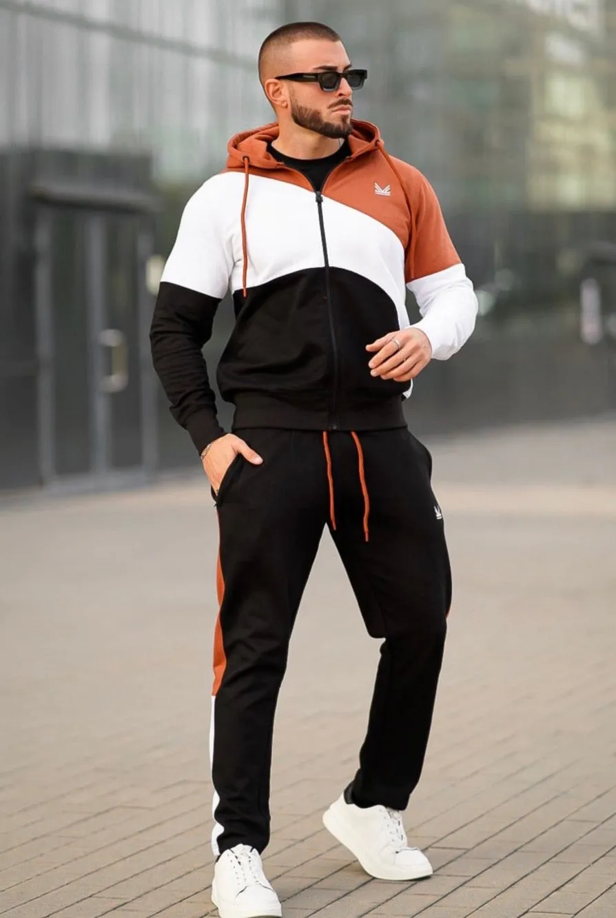 Lethal Cotton Tracksuit - Peach/Black