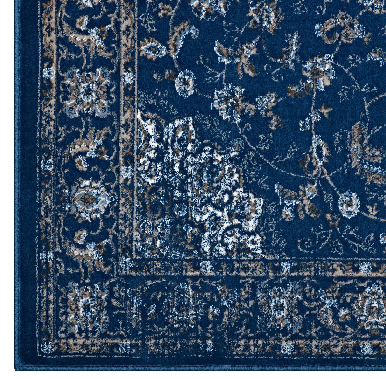 Lilja Distressed Vintage Persian Medallion Area Rug