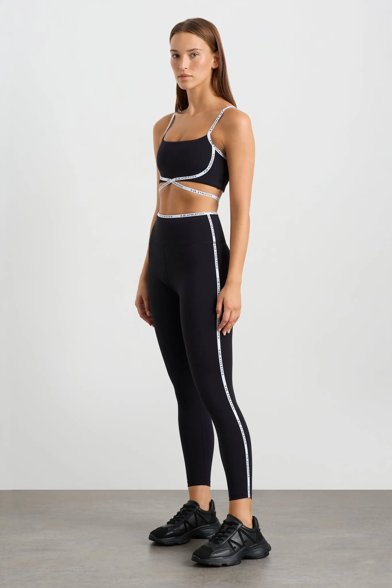 Logo Tape Seam Ankle Length Legging 203