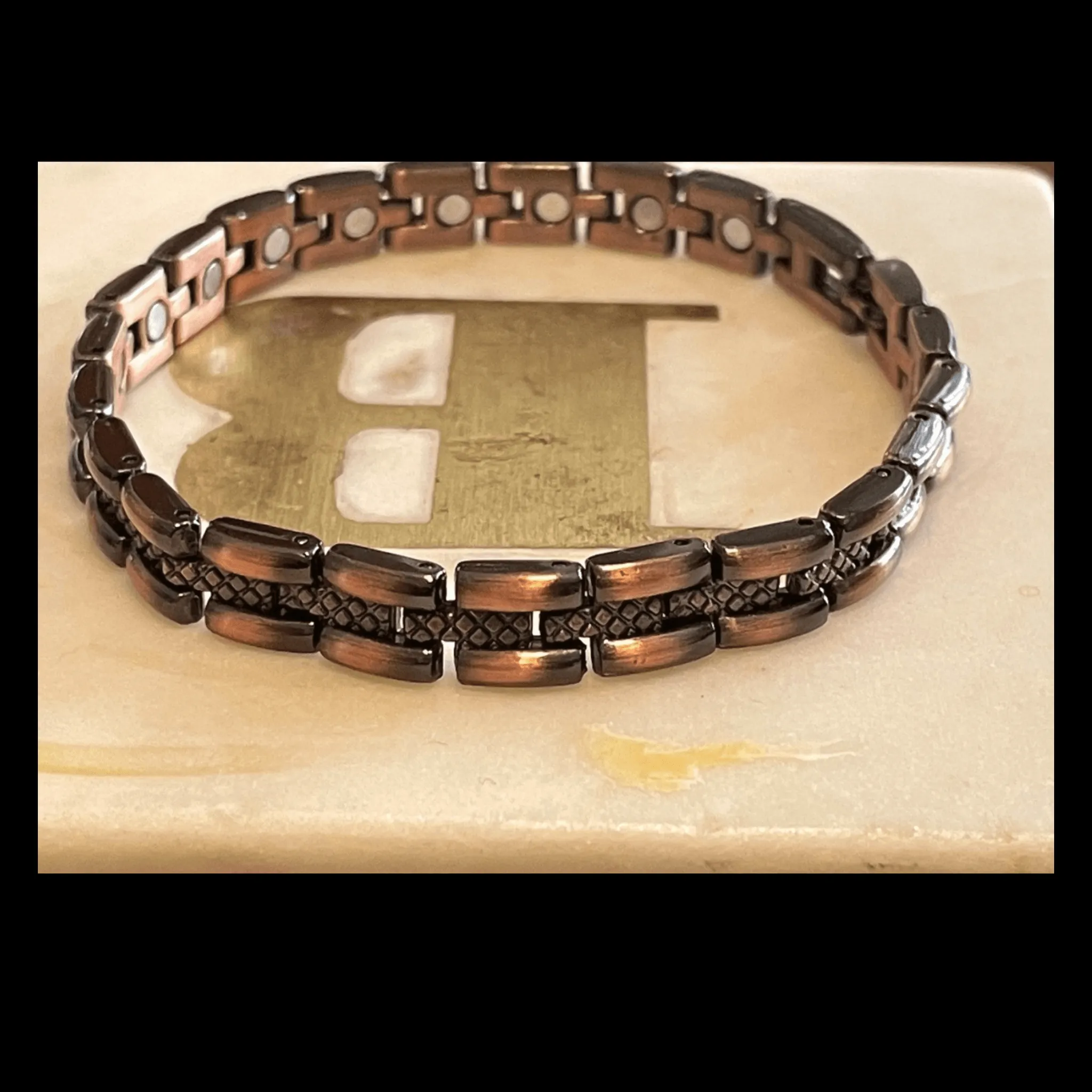 Magnetic Copper Colored Bracelet For Men