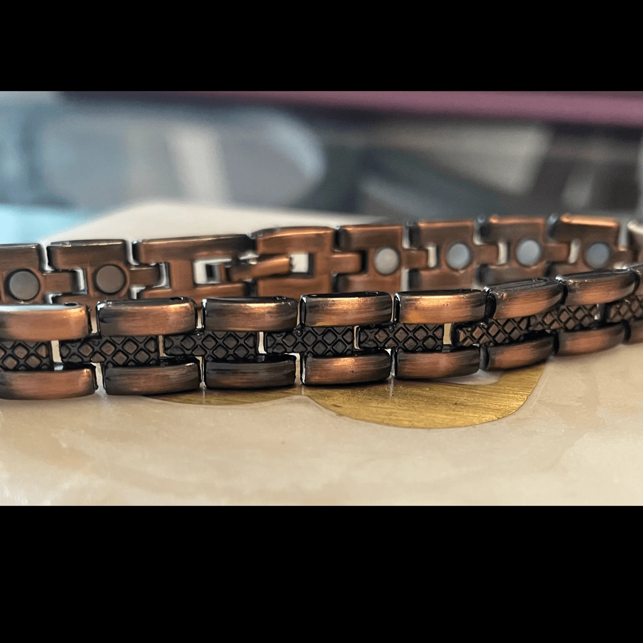 Magnetic Copper Colored Bracelet For Men