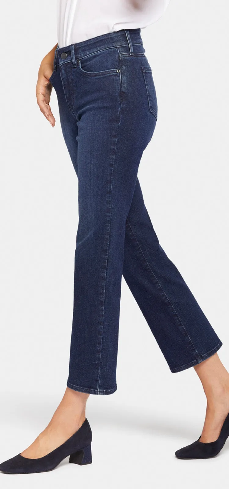 Marilyn Straight Ankle Jeans Donkerblauw Premium Denim | Breathtaking