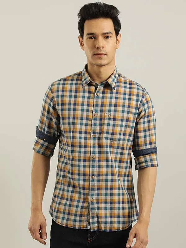 Men Checked Full Sleeve Cotton Shirt