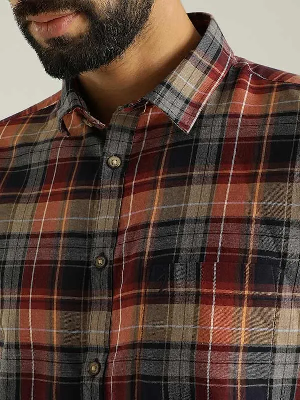 Men Checked Full Sleeve Cotton Shirt