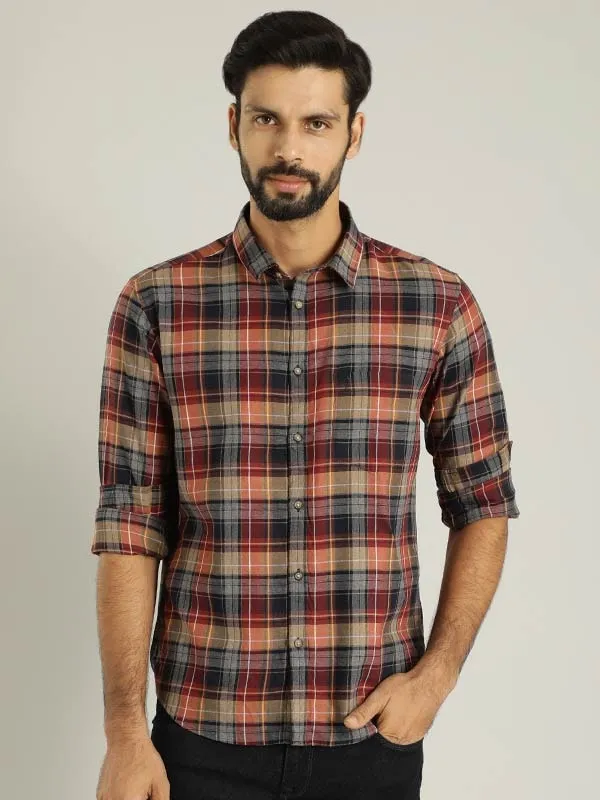 Men Checked Full Sleeve Cotton Shirt