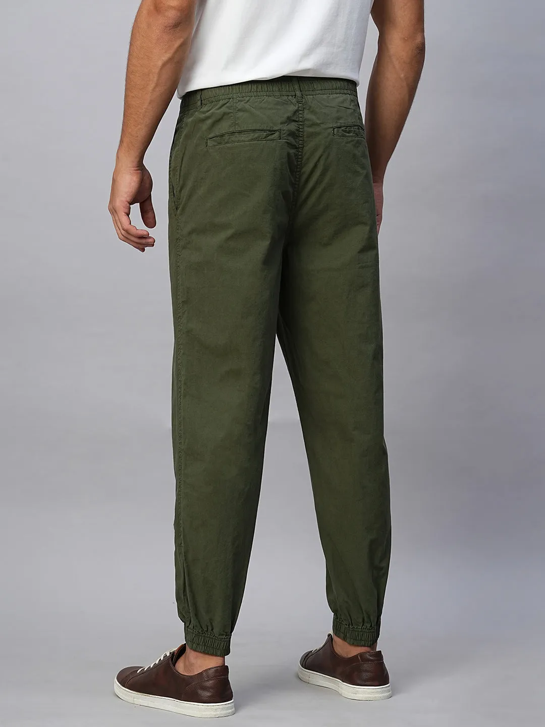 Men's Green Cotton Jogger