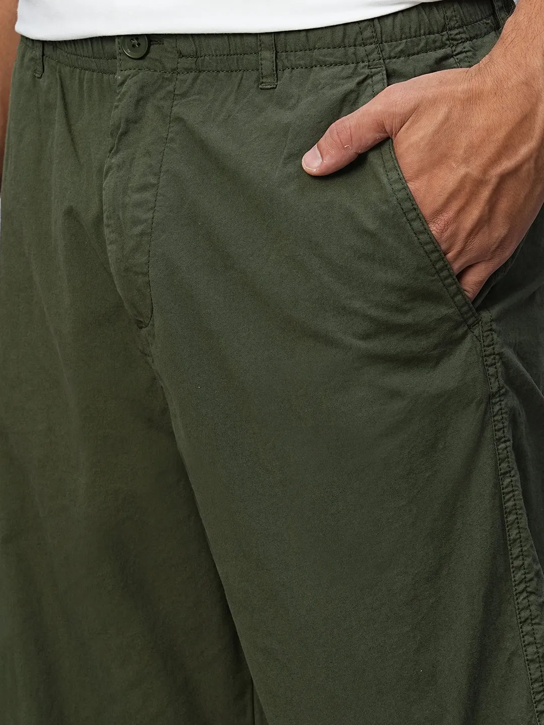 Men's Green Cotton Jogger