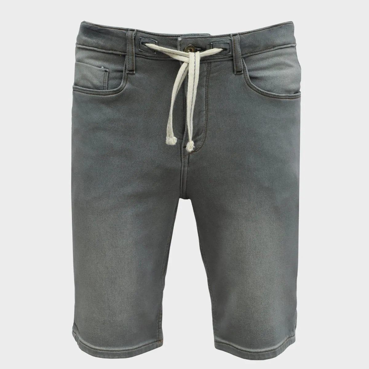 Men`s Grey Wash Denim Shorts