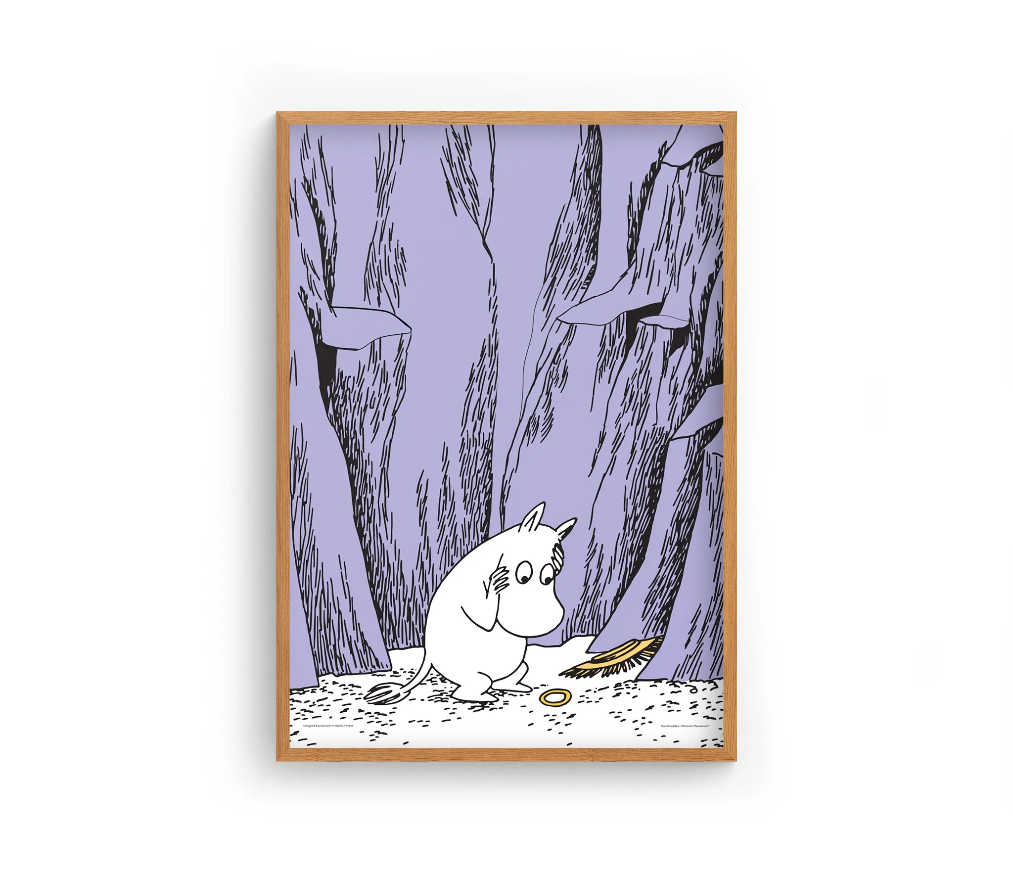 Moomintroll Ankle Ring Decorative Poster - Vibrant Purple, 50x70cm