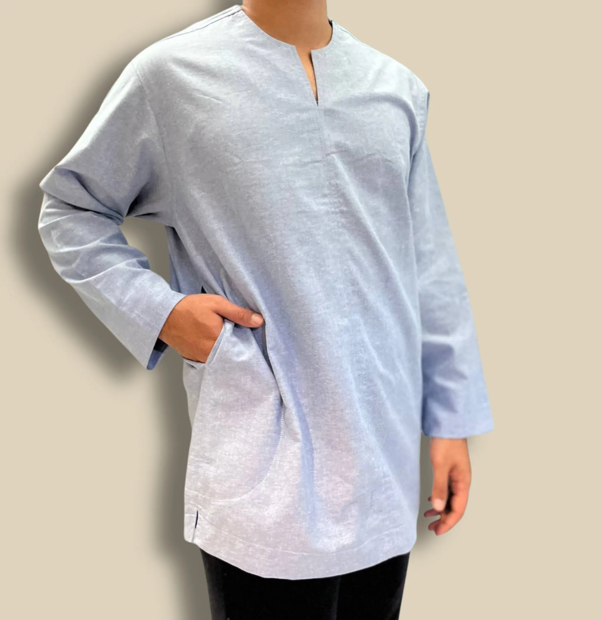 MunawwarahMen Baju Melayu Cotton Top