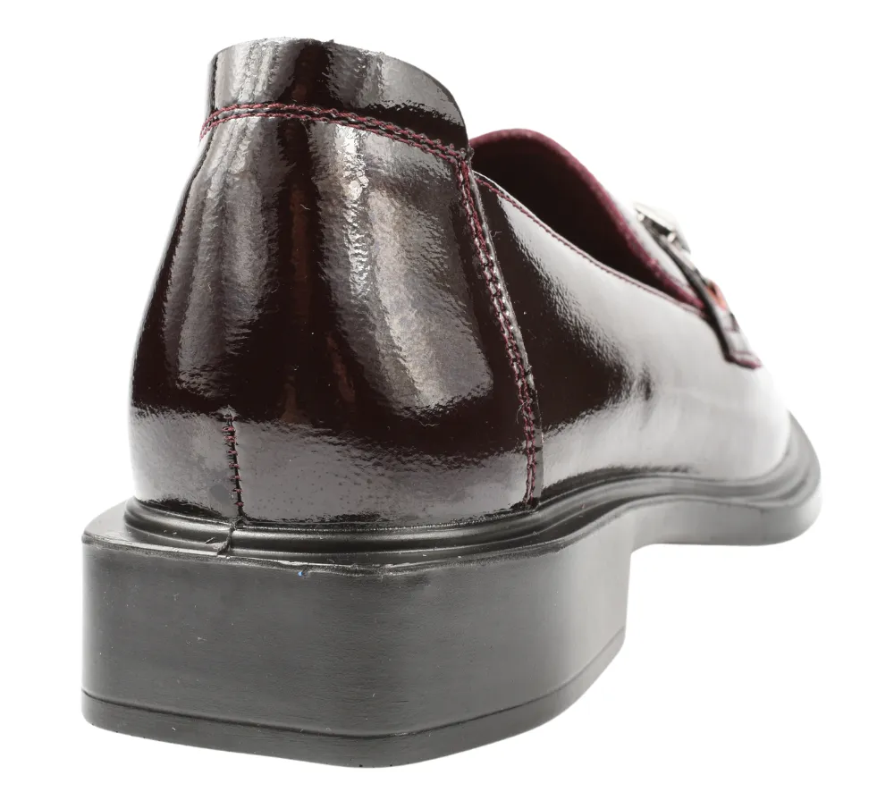 Pantofi casual, dama, STEPHANO, 11520 bordo, piele lacuita