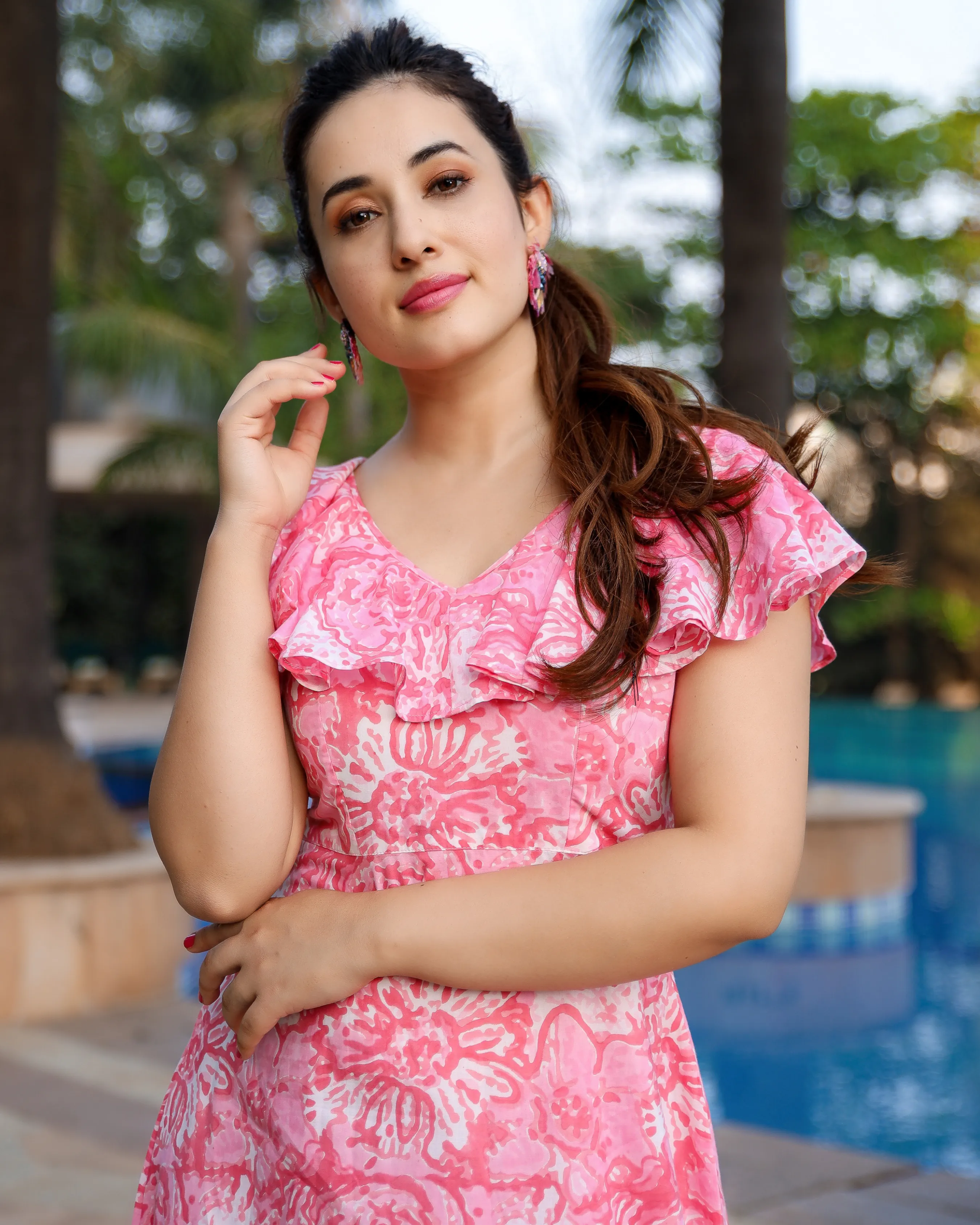 Pink Freesia Cotton Dress