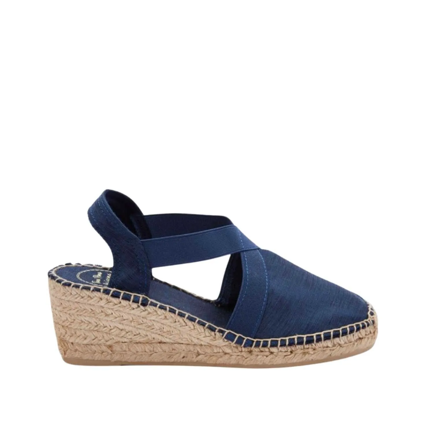 Plain Silk Wedge Espadrille for Women - Tabarca