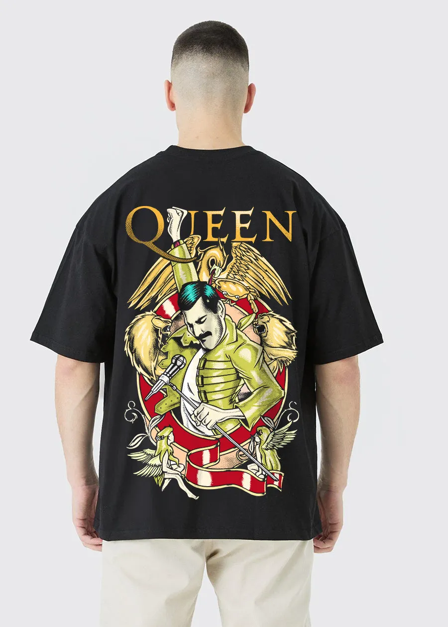 Queen Band Men Oversized Printed T-Shirt