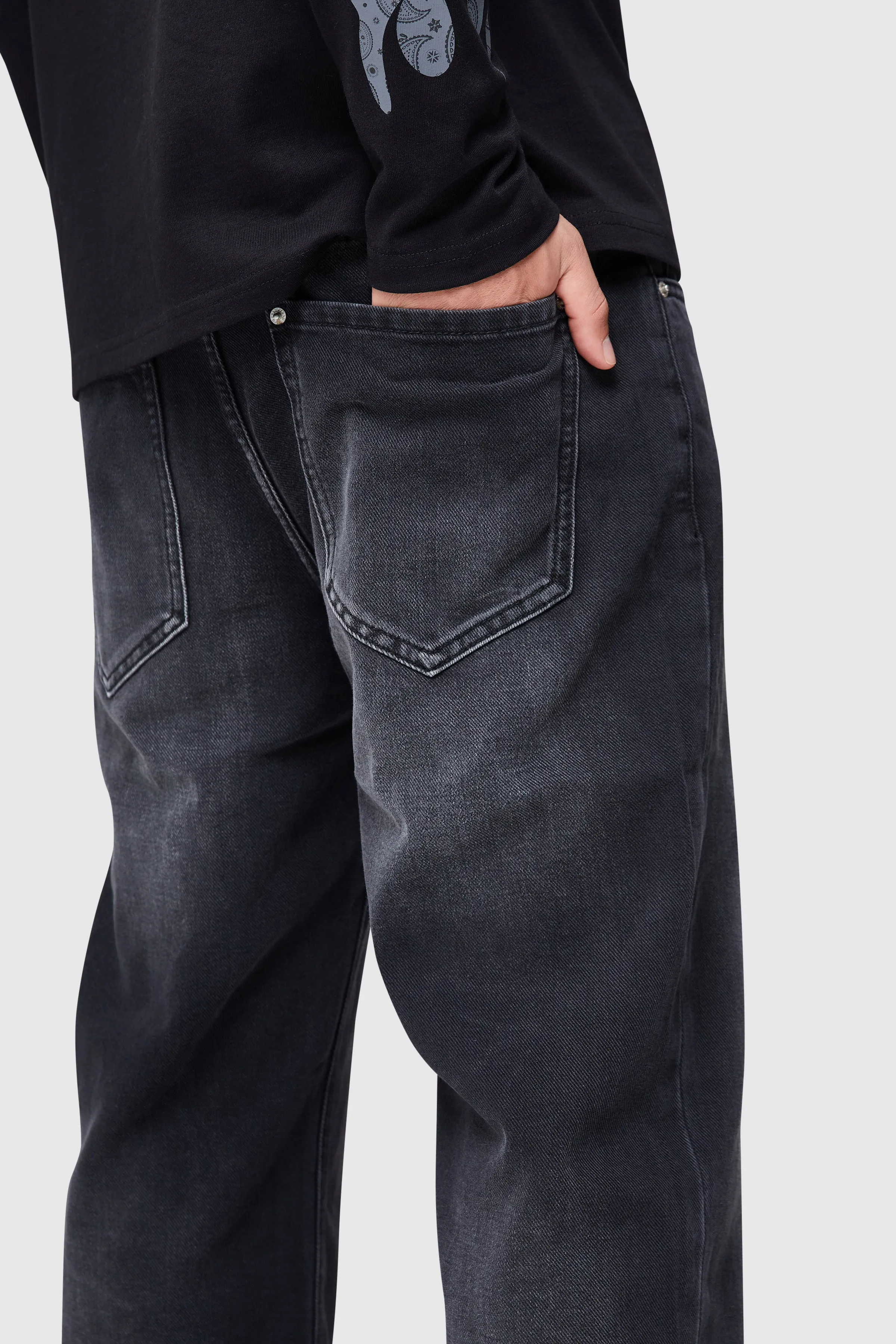 RIGID RELAXED JEAN - BLACK