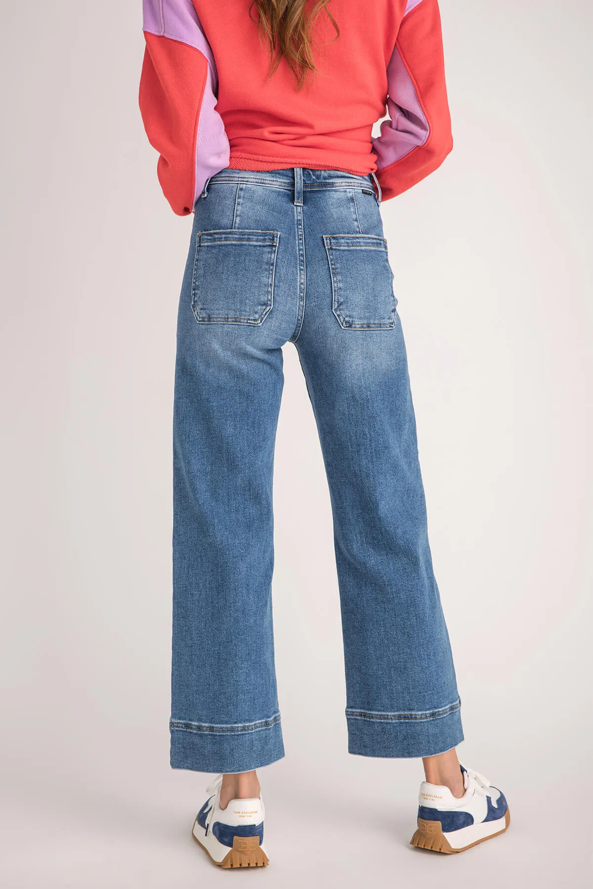 Risen Waverly Wide Hem Ankle Jeans