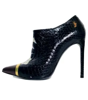 Saint Laurent Python Ankle Booties. Size 37.5