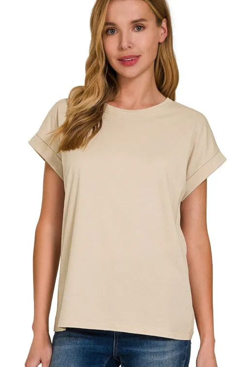 Sand Cotton T-Shirt