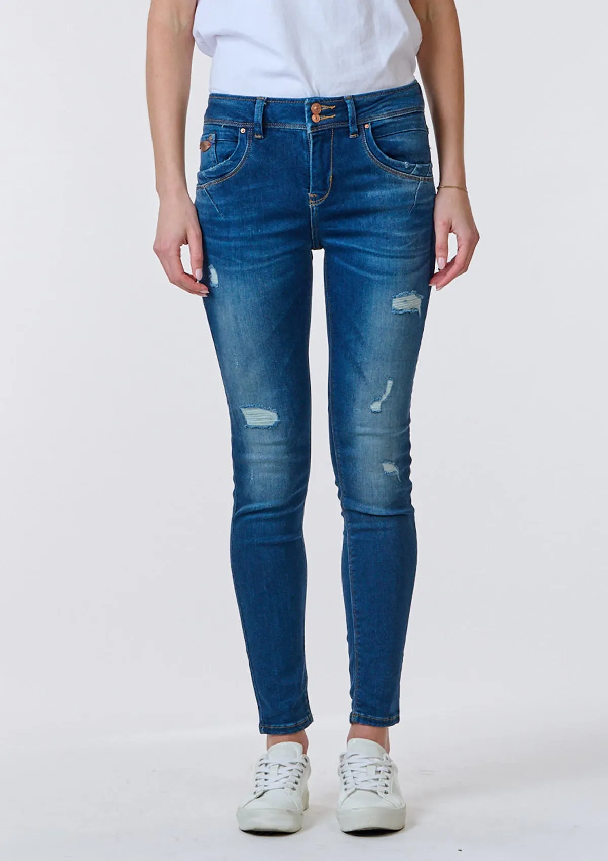 Senta X Jia Mid Rise Slim Jean