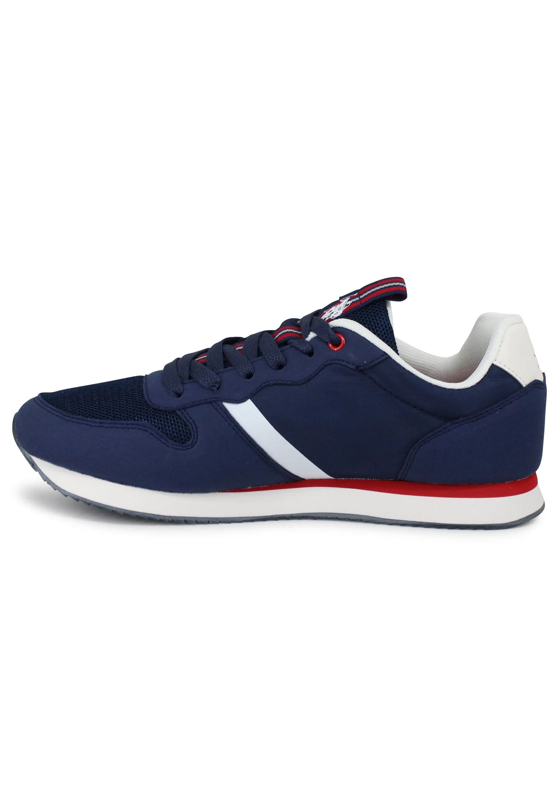 Sneakers uomo in tessuto tecnico blu con suola running