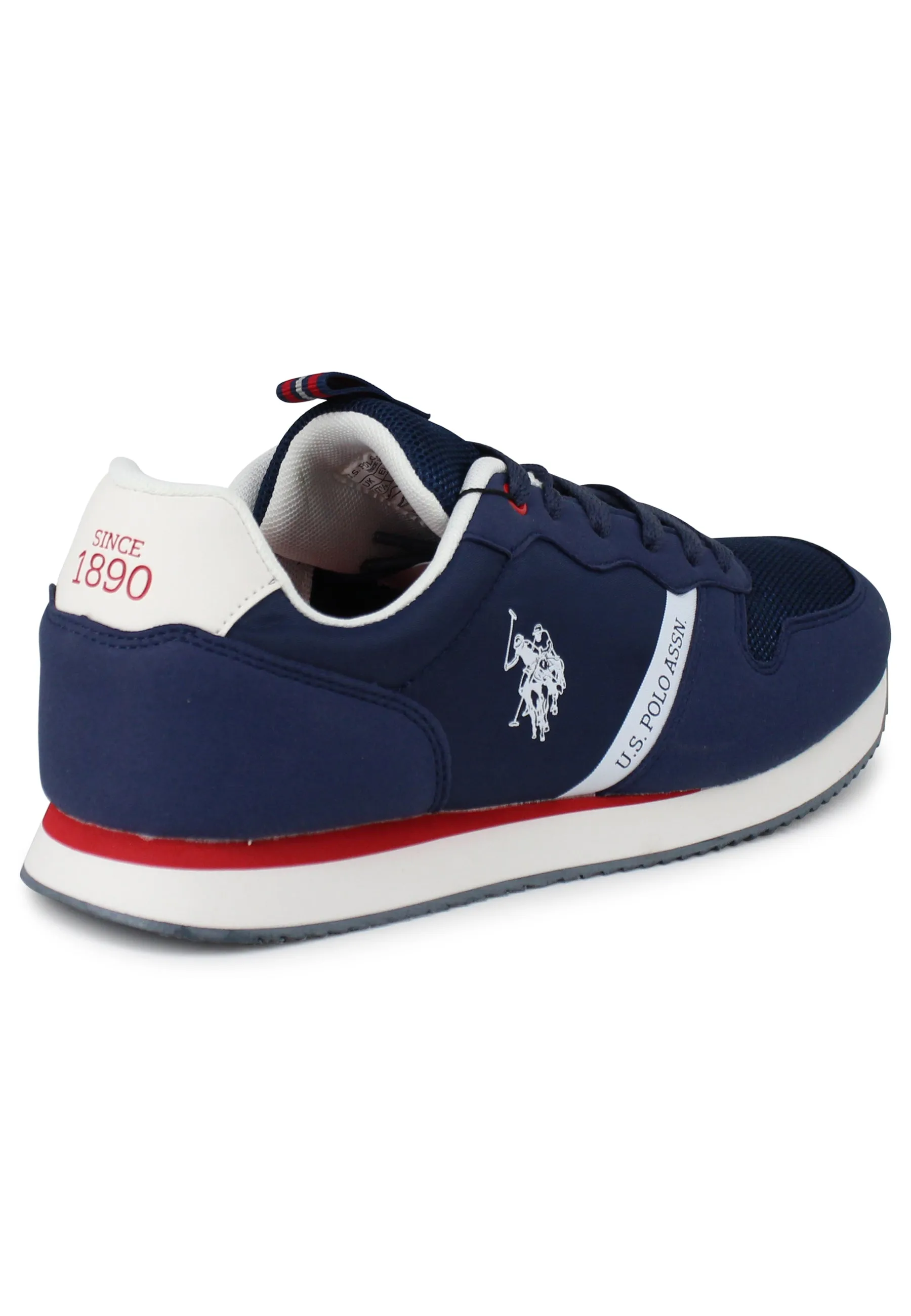 Sneakers uomo in tessuto tecnico blu con suola running