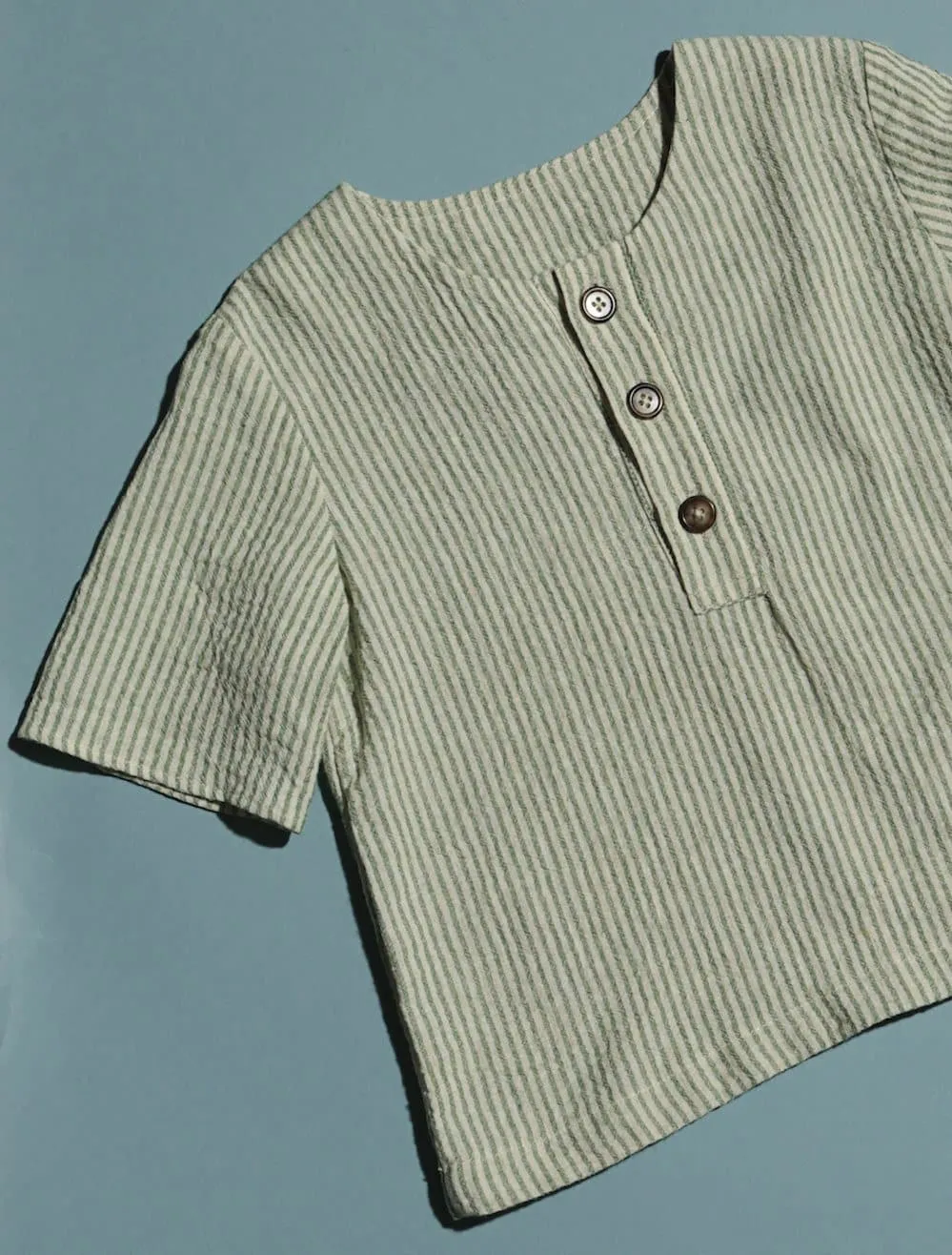 Stripe Cotton Archie Shirt - Green