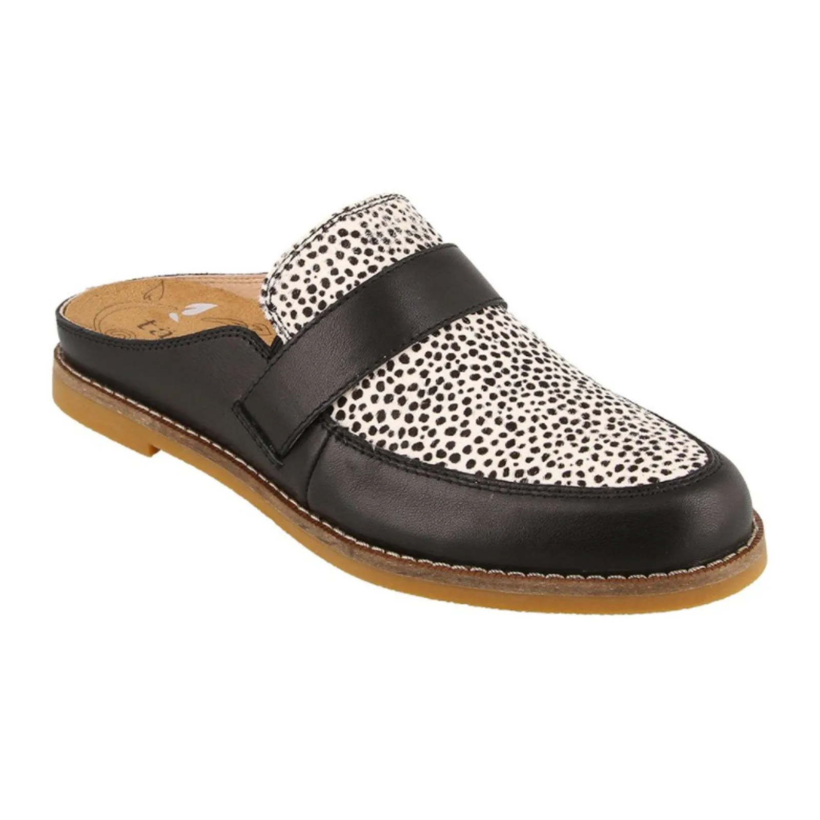 Taos Royal Slide (Women) - Black/White Cheetah Multi