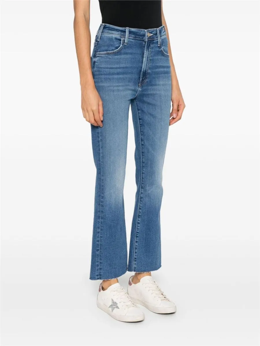 THE HUSTLER ANKLE FRAY MID-RISE BOOTCUT JEANS