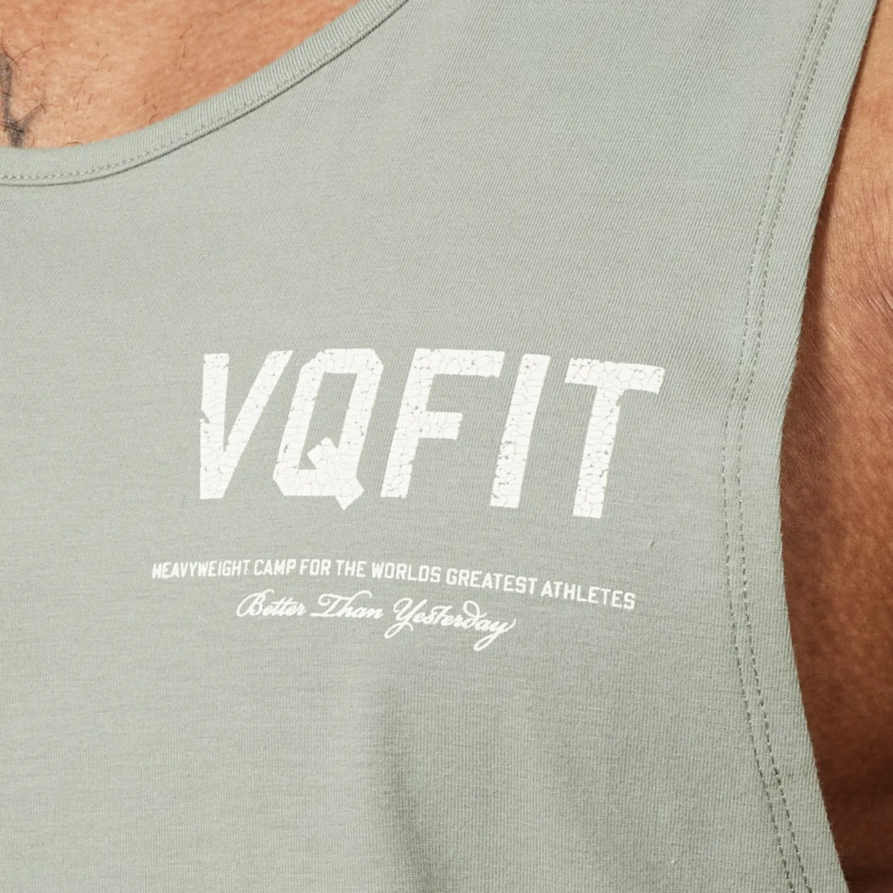 Vanquish VQFIT Distressed Print Desert Sage Tank