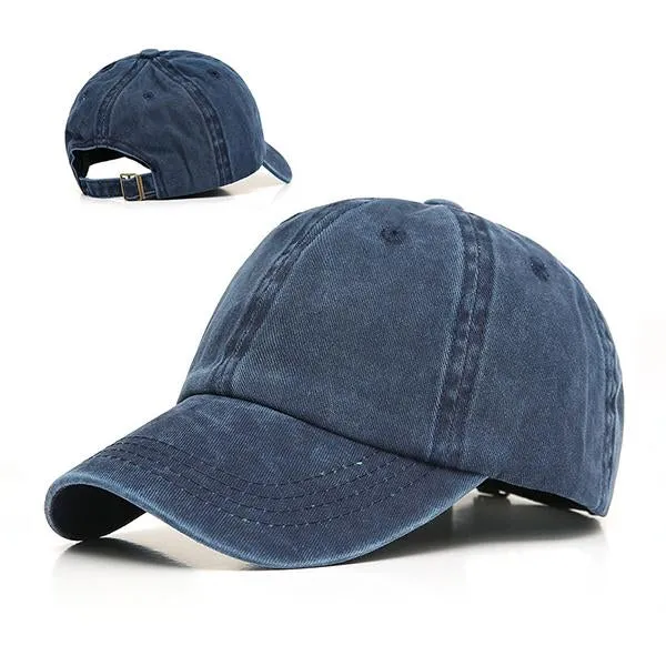 Washed Distressed Soft Top Baseball Cap 18178442C